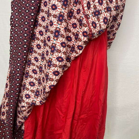 NWT)Lulu’s dress Le vie en roses,Navy blue and red floral,Size M - Picture 6 of 10